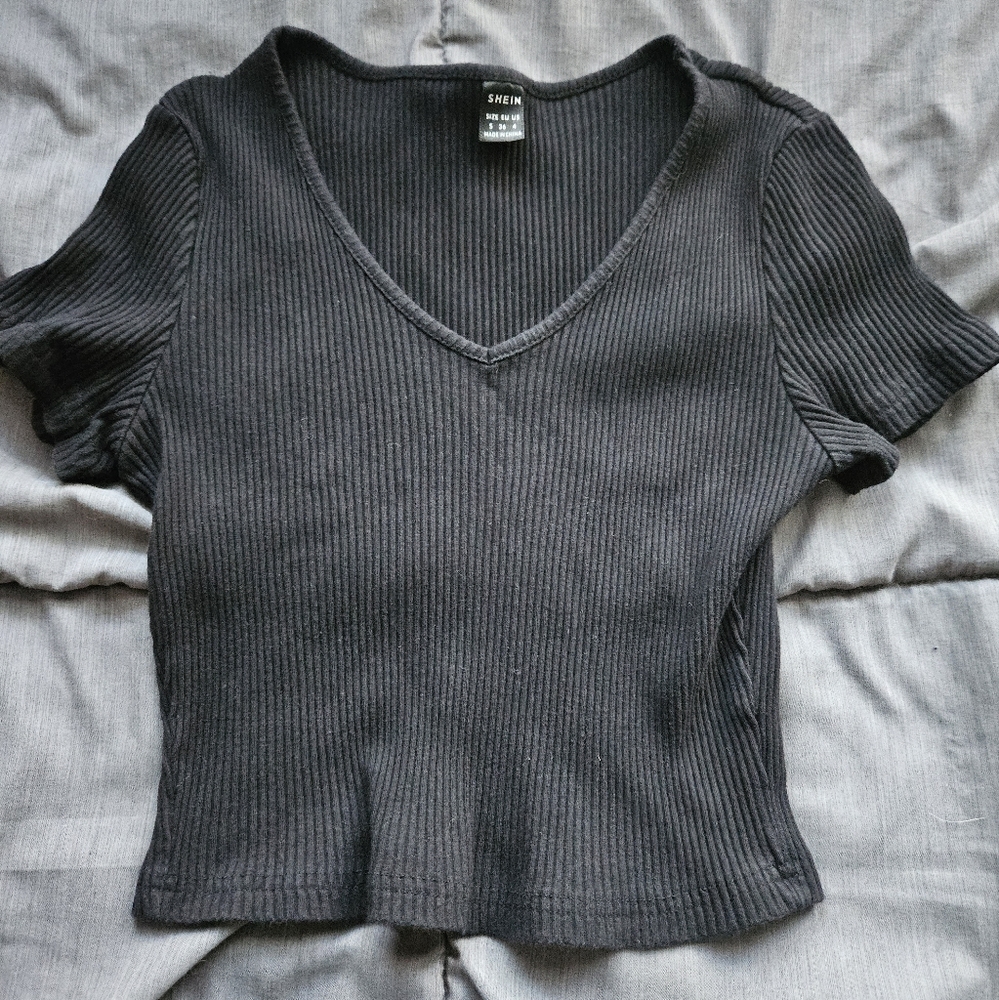 Shein Black Crop Top